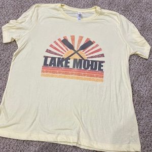 New Tee.  Lake mode!  Soft yellow.